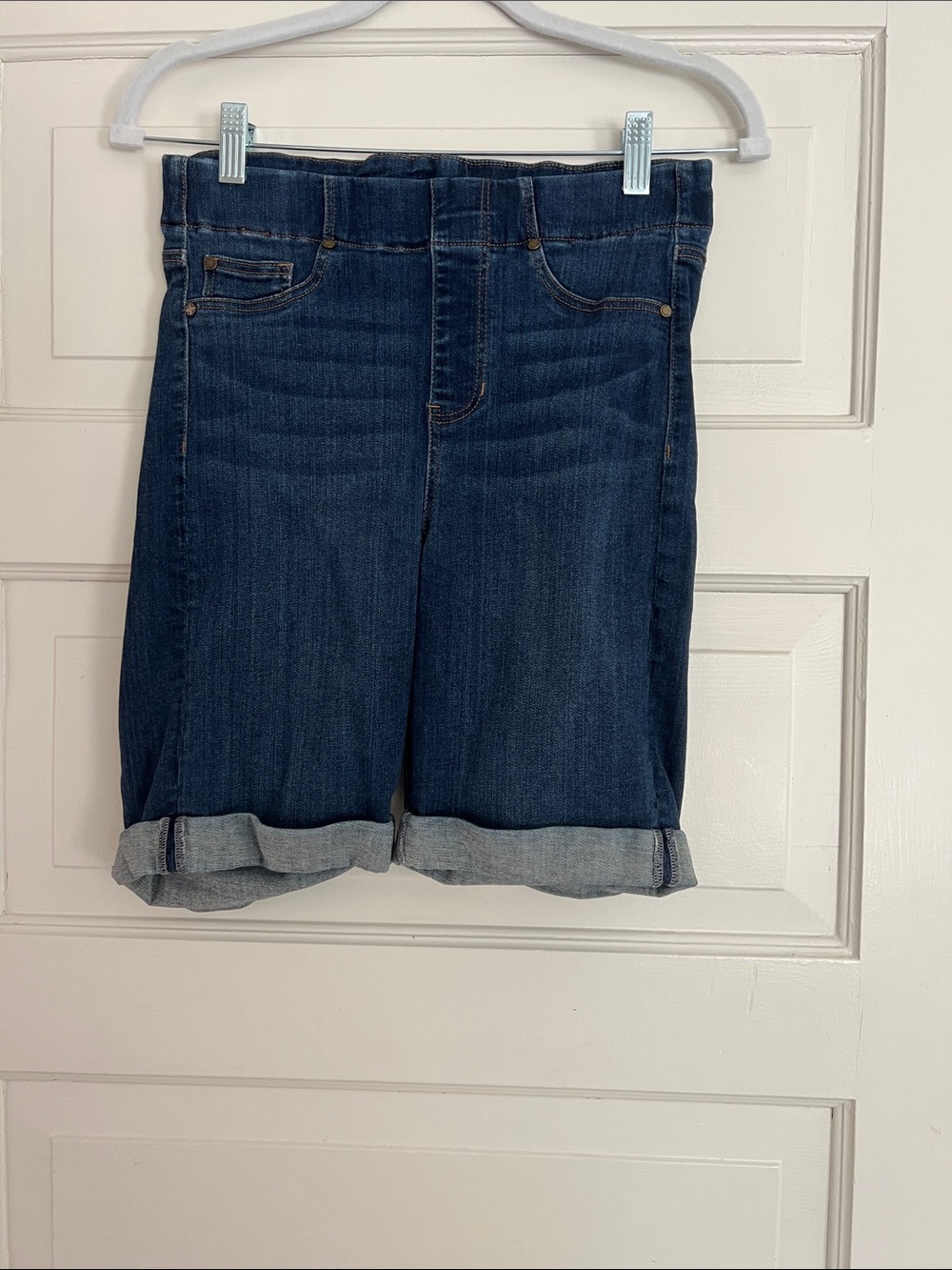 Liverpool Dark Blue Denim Rolled Hem Women’s Shorts